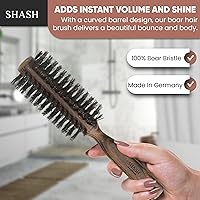 Vista 5 de SHASH Smooth 100% Boar Bristle Body Brush - Made in Germany Gently Exfoliates Skin for a Softer, Smoother Complexion Promotes Circulation for a