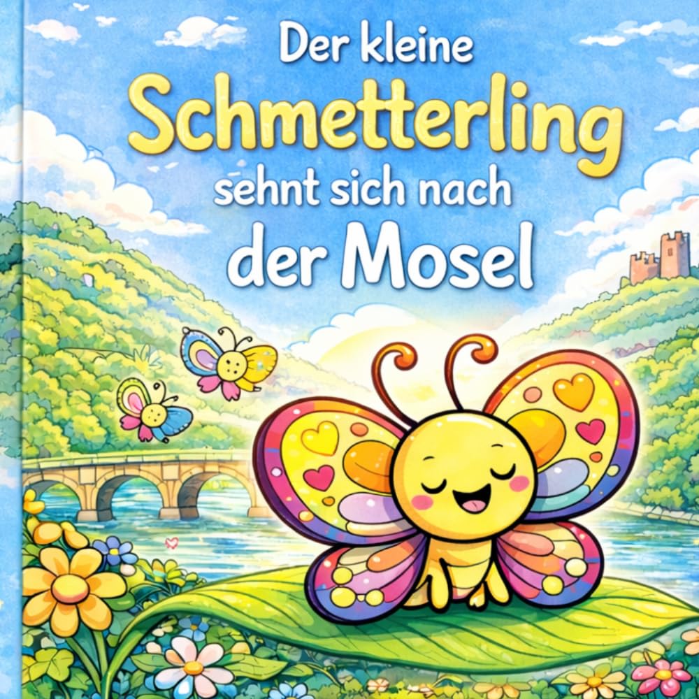 Der kleine Schmetterling sehnt sich nach der Mosel: Ein liebevolles Ausmalbuch für Kinder