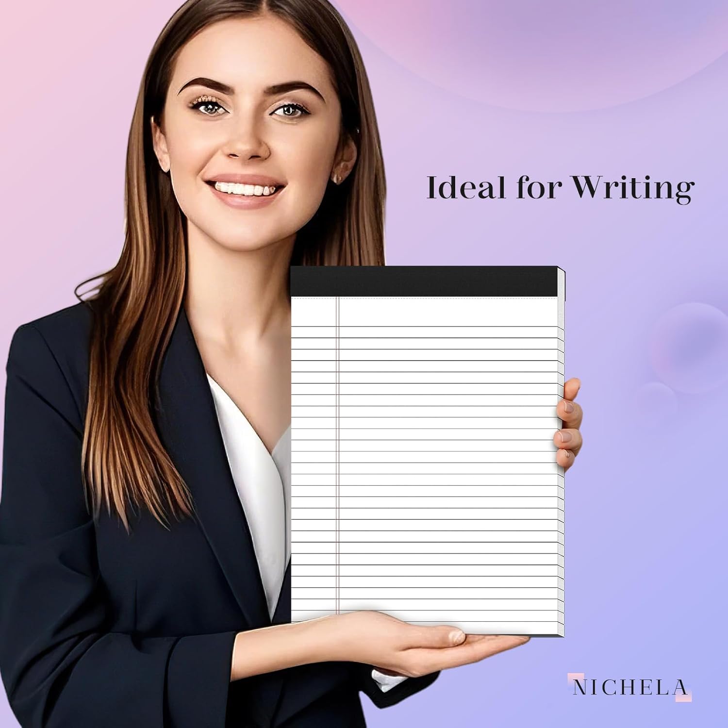 2 Pack Legal Pads 8.5 x 11 White Note Pads 8.5 x 11 Notepad Micro Perforated Writing Pads Lined Paper Pads Wide Ruled Pad of Paper 30 Sheets Notebook for To-Do Lists, School & Office Supplies - Image 5