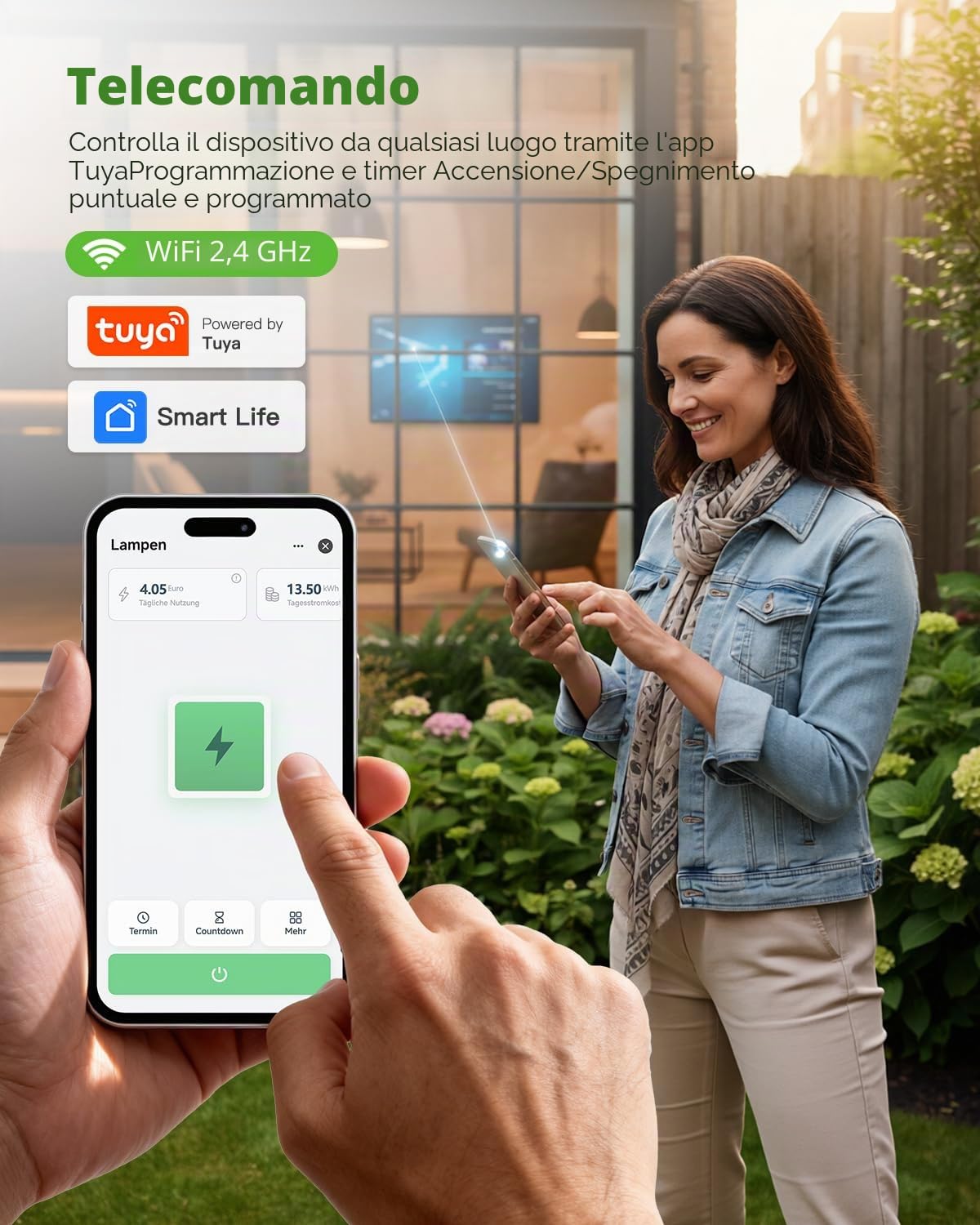 GreenSun Presa Smart SmartLife App - Intelligente Smart Plug Controllo Vocale Compatibile con Alexa Controllo Remoto Tramite Tempo di Preselezione 2.4G 4PC