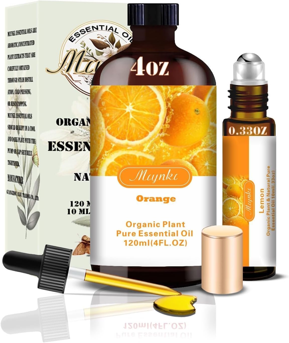 Orange Essential Oil-Orange Fragrance Oil 4.33oz (130ml)-100% Pure Natural Scent for Diffusers, Candles, Soap Making & Aromatherapy-Relaxing Home & Gift Essential Oil for Bath, Massage