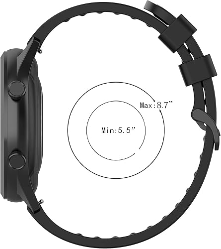 Miniatura 3 de FitTurn - Correa de repuesto compatible con Huawei Watch GT2 de 1811inGT Active Watch de 0866in silicona para Samsung Galaxy Watch de 1811in Gear S3