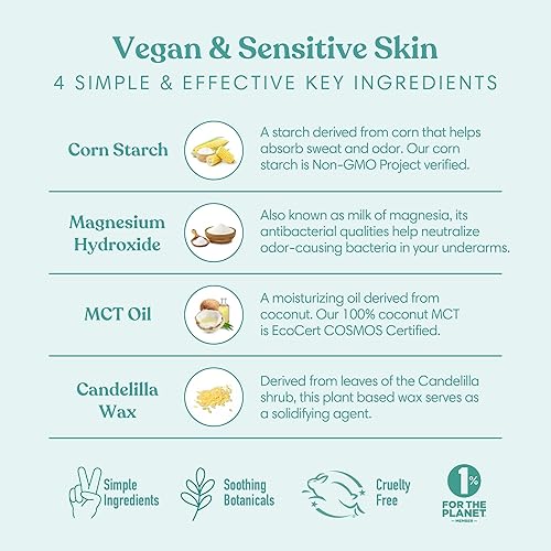 Miniatura 5 de HUMBLE BRANDS - Desodorante natural sin aluminio para mujeres y hombres, desodorante vegano sin crueldad, formulado para pieles sensibles, bergamota