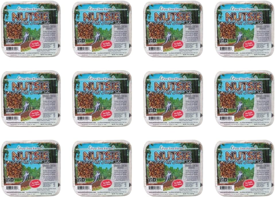 Pine Tree Farms Nutsie Suet Cake 10 oz. 7000 Made in USA (12)