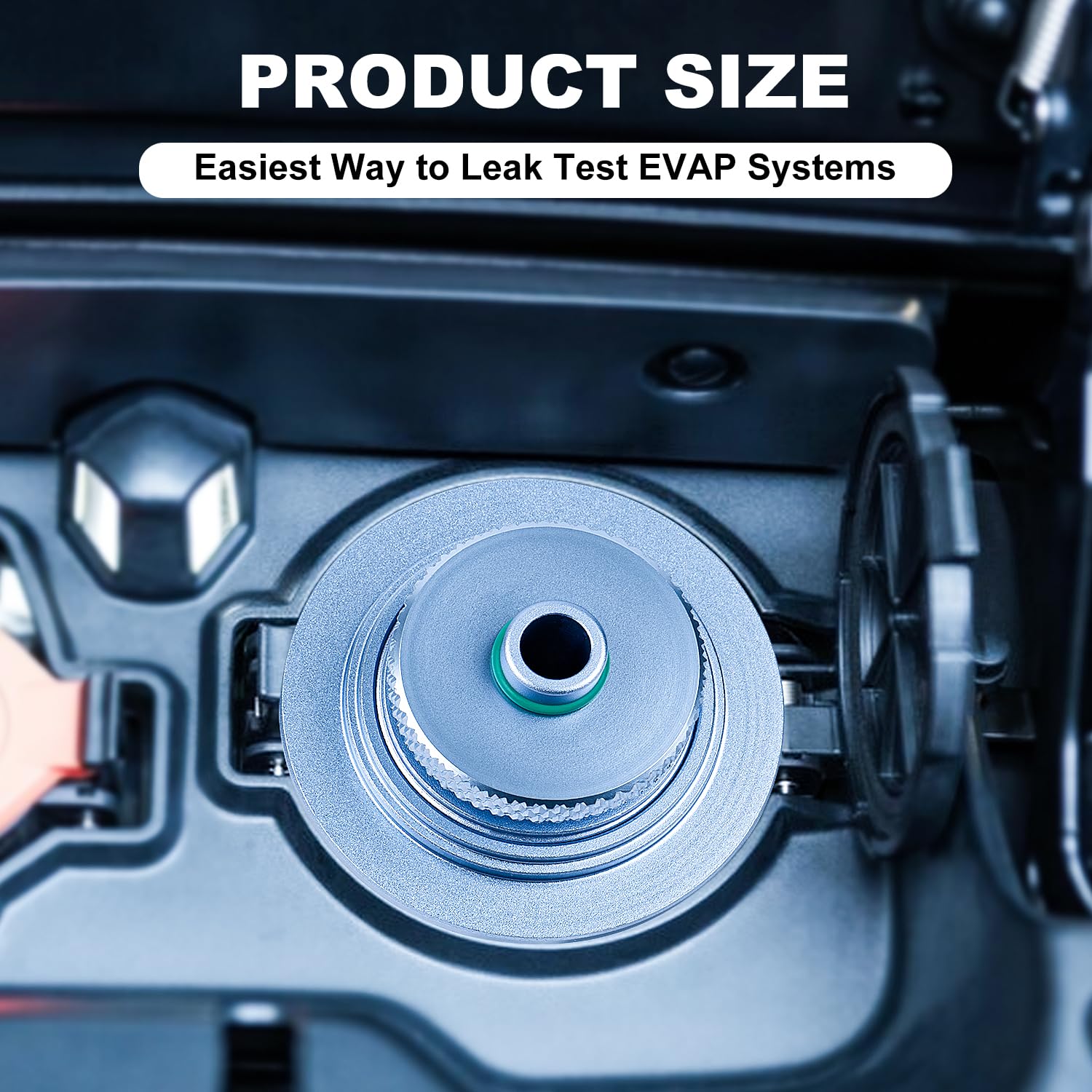 Gas Cap Adapter for EVAP Leak Testing, Includes Intake Pipe, Suitable for Automotive Smoke Machine Leak Detector