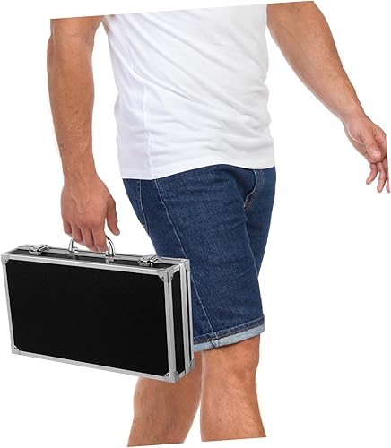 Miniatura 7 de VILLCASE Portable Aluminum Alloy Toolbox with Slide Lock Large Capacity Medicine and Instrument Case with Handle for Home Garage Workshop Storage