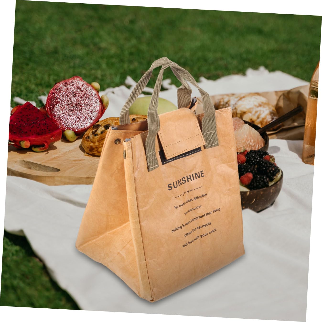 IMIKEYA 5stücke Isolierte Lunch Tote Bag Aus Kraftpapier Mit Aluminiumfolie Tragbare Und Langlebige Brotdose Für Büro Und Picknick Für Erwachsene