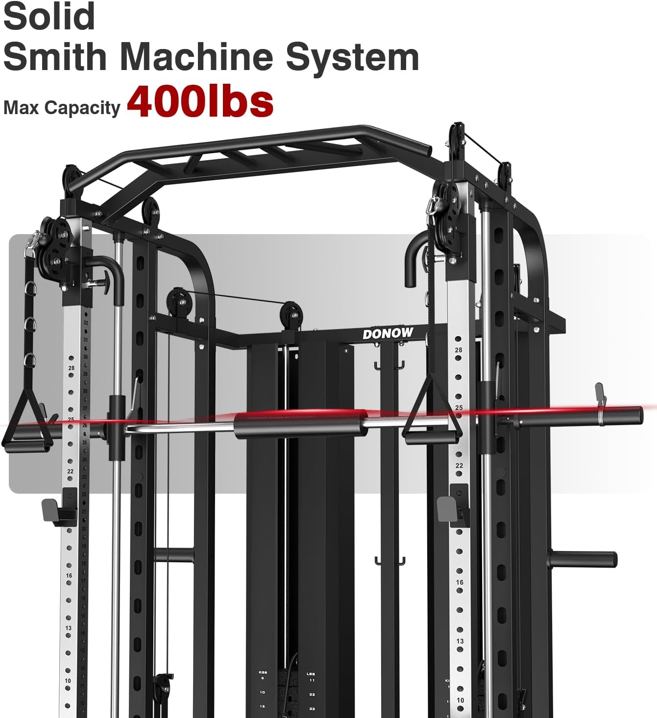 Dual 264lbs Weight Stacks with Quick Adjustment