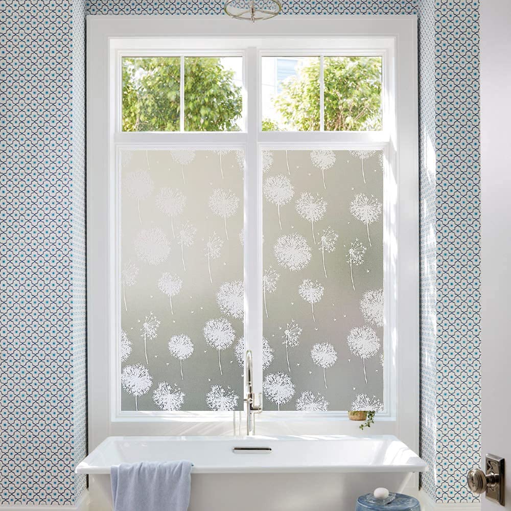 Película para ventanas Película de ventana mate 3D, película autoadhesiva de vidrieras de privacidad, pegatina de ventana esmerilada for puerta de casa Película opaca para ventanas(60 x 200 cm)