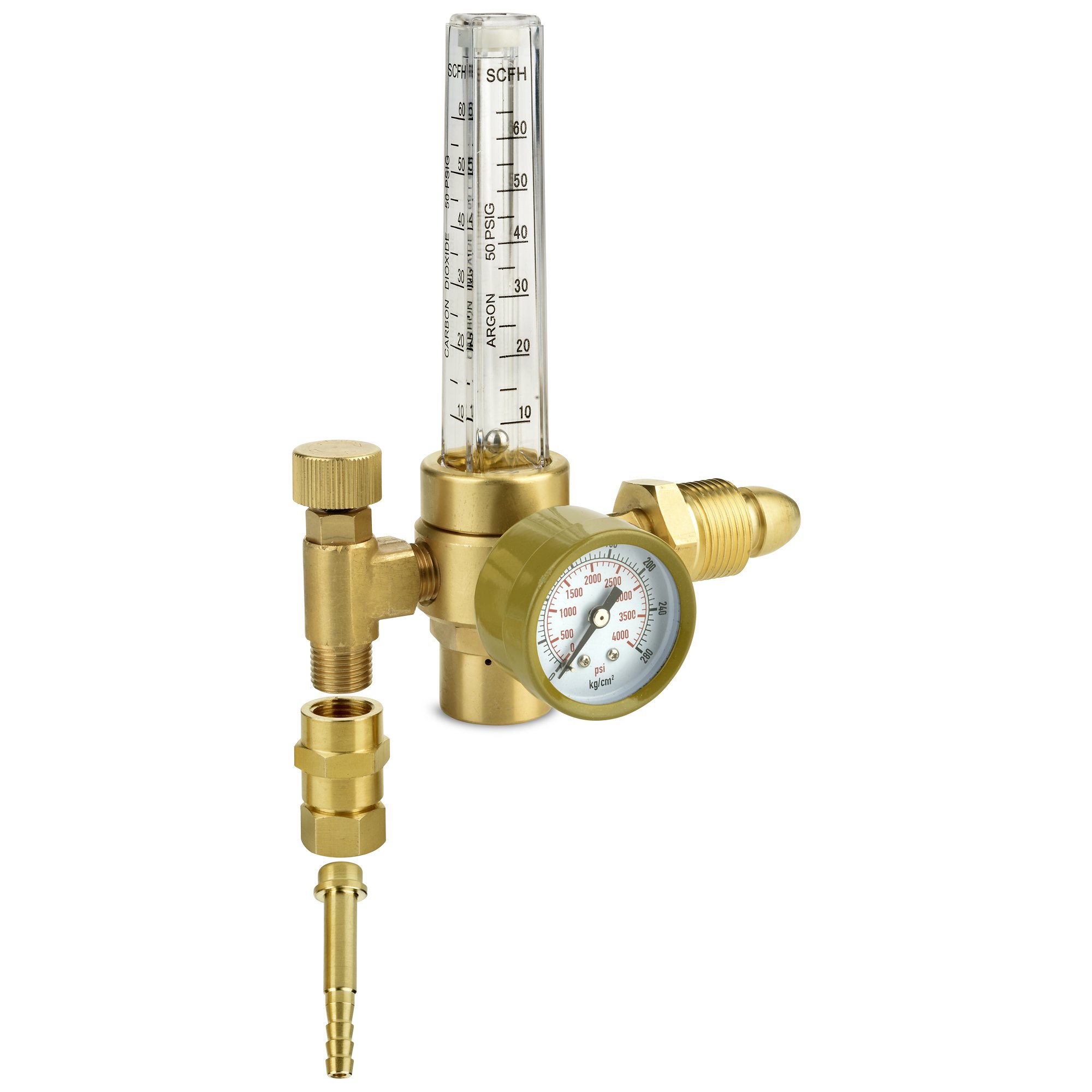 Argon CO2 Regulator Welding Gas Flowmeter For TIG MIG Brass