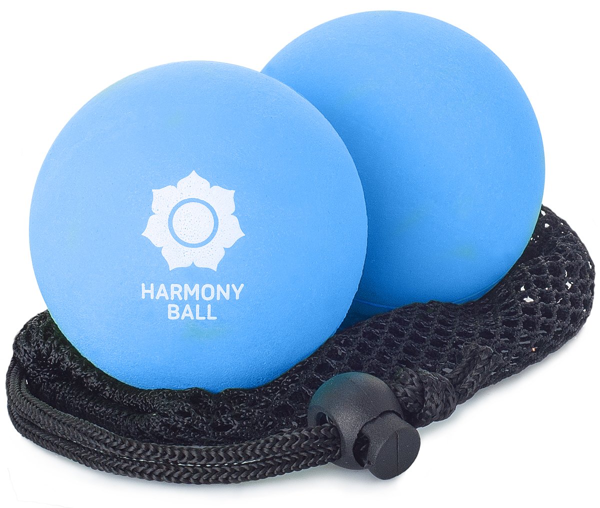 Pallina da massaggio in caucciù naturale, set da 2 pezzi, conrete inclusa, dimensioni delle palline 6,3 cm/7,2 cm, piacevolmente flessibile, ideale per automassaggi e massaggi delle fasce muscolari