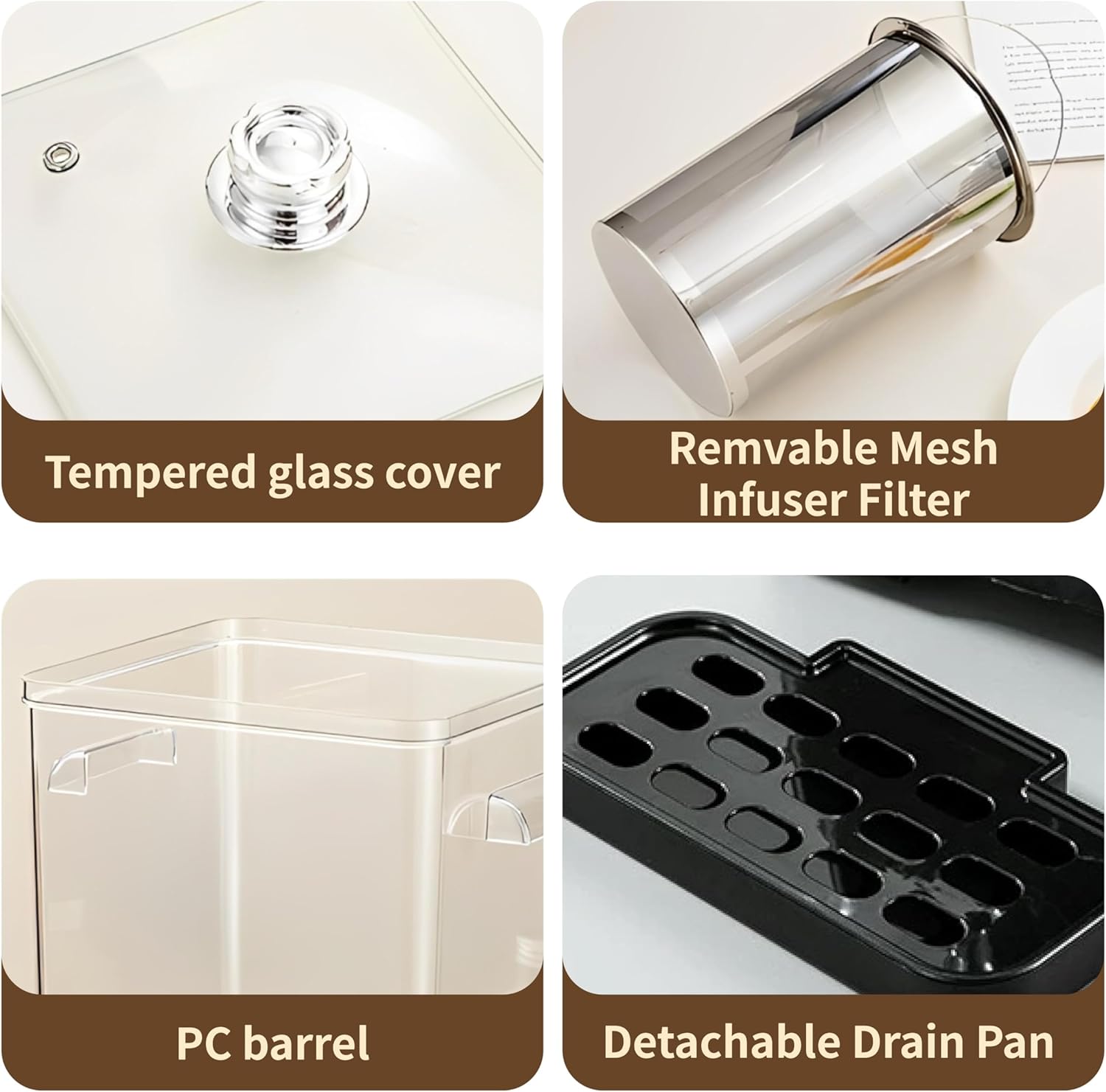 Tea Maker Machine, 10L 65 Cups Multi Functional Tea Dispenser Pot with Removable Infuser, Hot Water Urn for Flower Blooming & Iced Tea Maker, Catering Large Drink Dispenser, Commercial Tea Urn