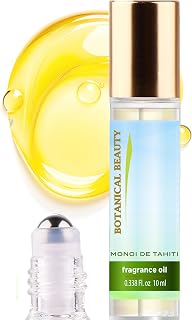 Botanical Beauty MONOI de TAHITI FRAGRANCE OIL ROLL-ON, Skin Friendly Long Lasting Rollerball Perfume Oil for Women & Men, blend of solar blossom, and a soft, lush floral (0.338 Fl Oz - 10 ml)