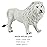 FUNSHOWCASE African Jungle Animals Male White Lion Toy Figure Realistic Plastic Figurine Height 3.1-inch