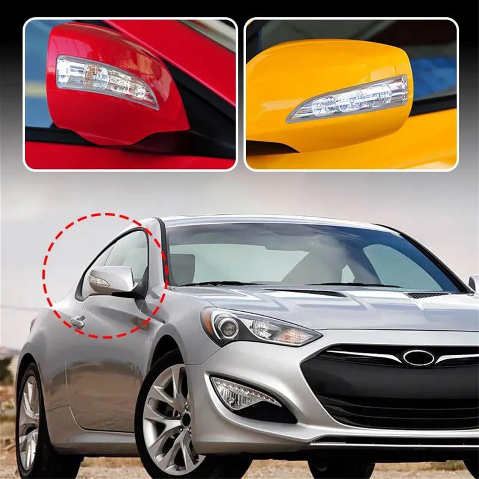 Para Hyundai Para Genesis Coupe 2010-2016 Luz De Señal De Giro De Espejo