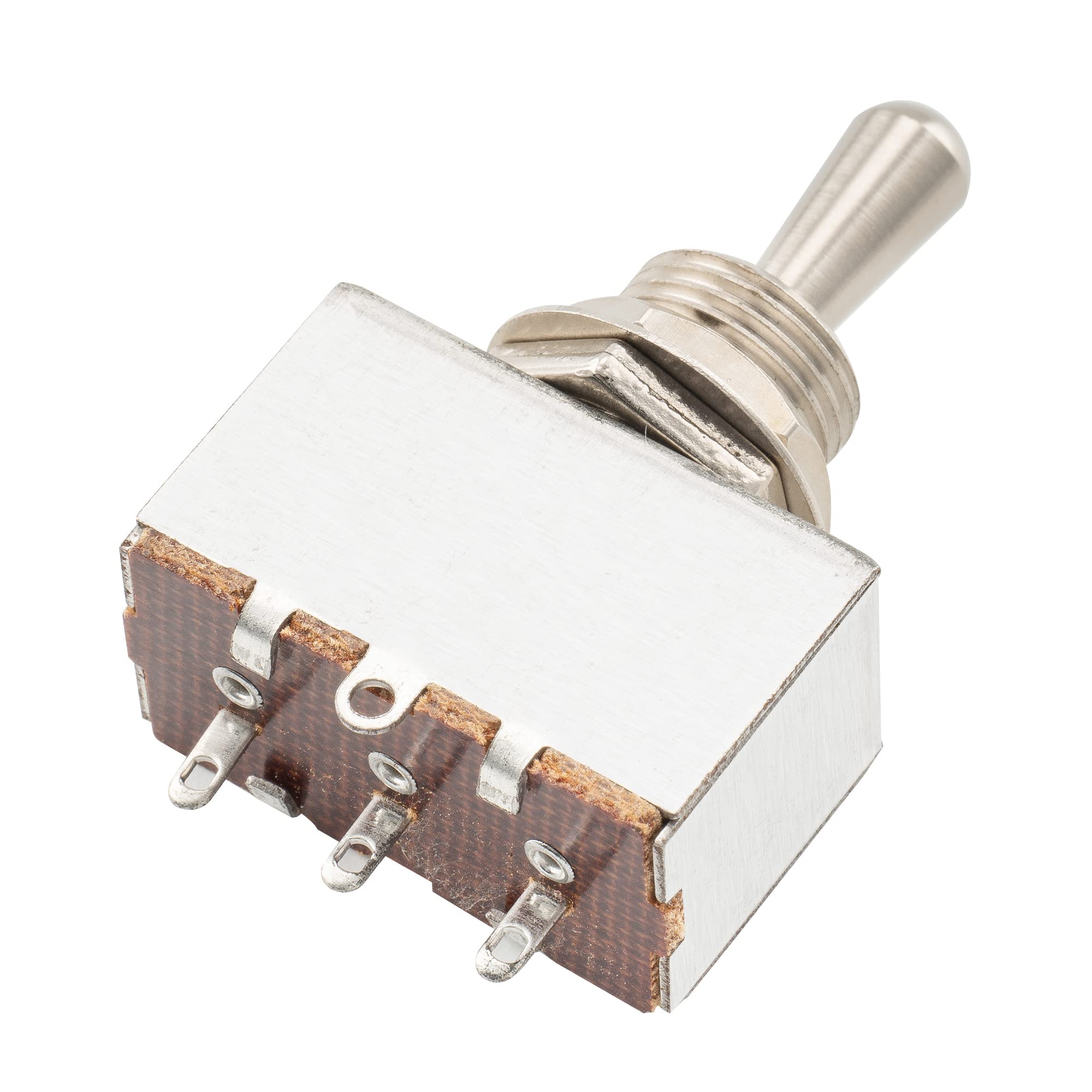 Musiclily Pro Selettore Scatoletta 3 Posizioni Metallo Pieno Toggle Switch per Chitarra Elettrica, Cromato