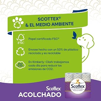 Scottex Quilted Toilet Paper - 63 Rolls