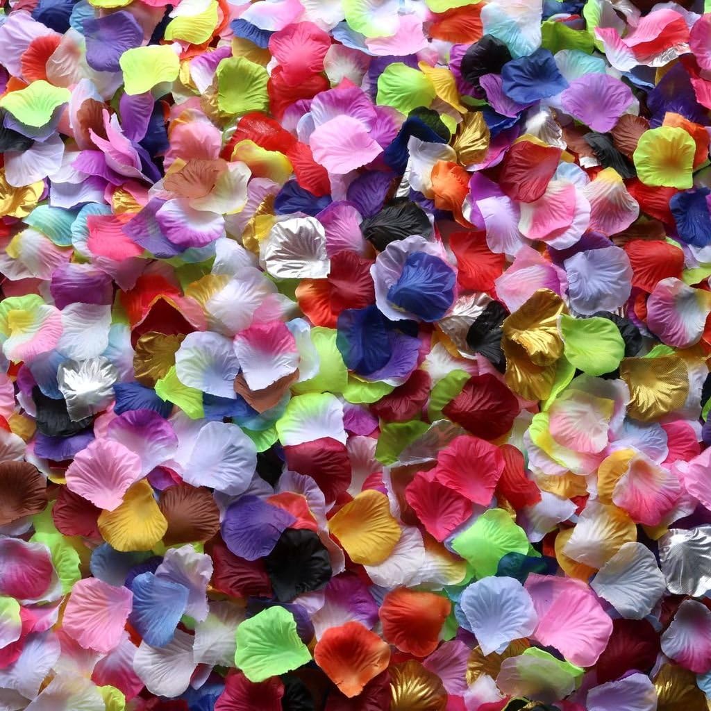 Gresorth Multicolor Artificial Silk Rose Petals Fake Petal