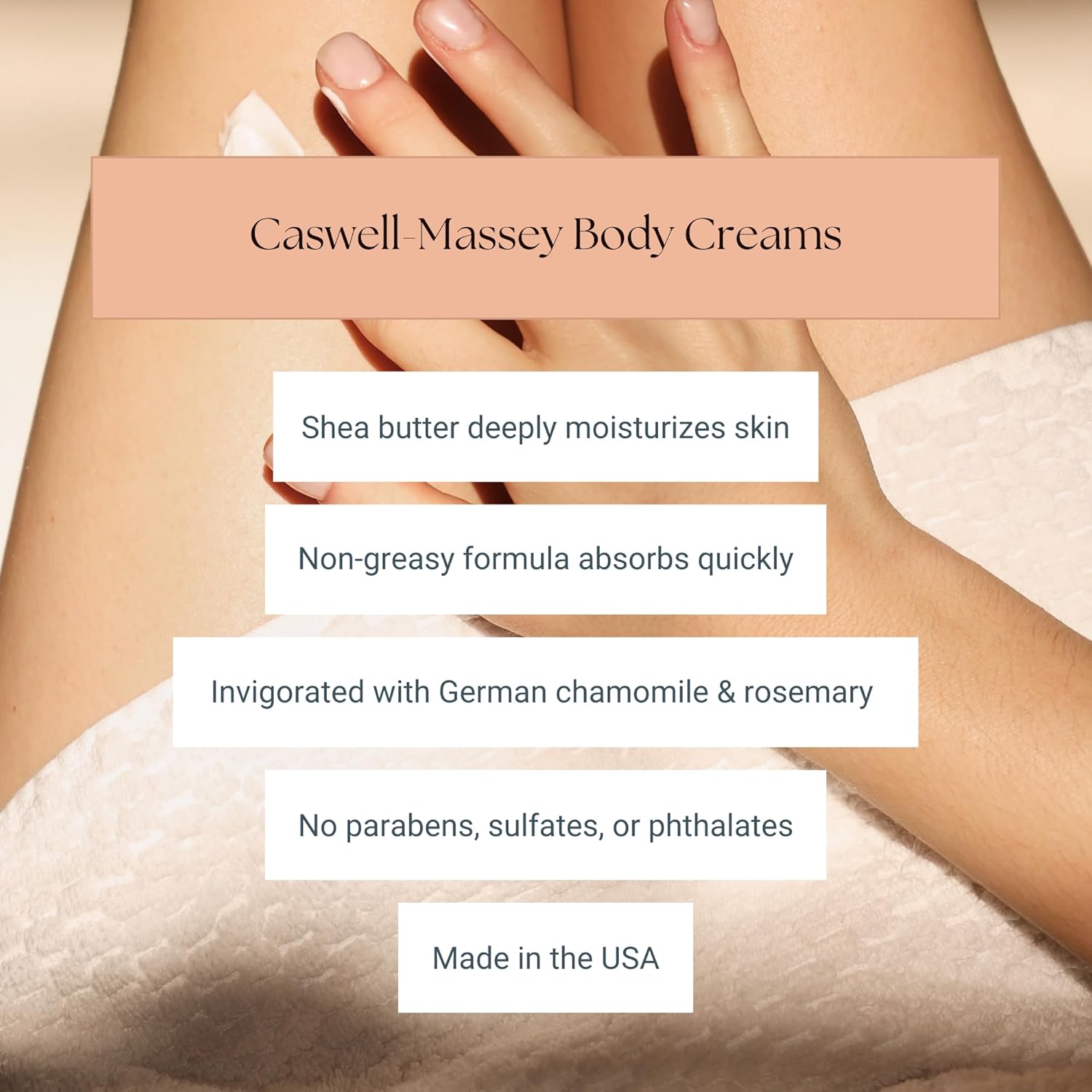 Caswell-Massey Marem Body Cream, Scented Body Lotion for Women, Natural Scented Moisturizer, Soothing, Velvety-Smooth Formula, Made in USA, 8 Oz Jar - Image 4