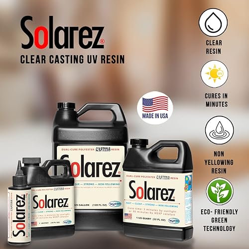 Miniatura 4 de SOLAREZ - Resina transparente UV para manualidades, joyería, manualidades, decoración, moldeo de curación solar transparente y resina de fundición