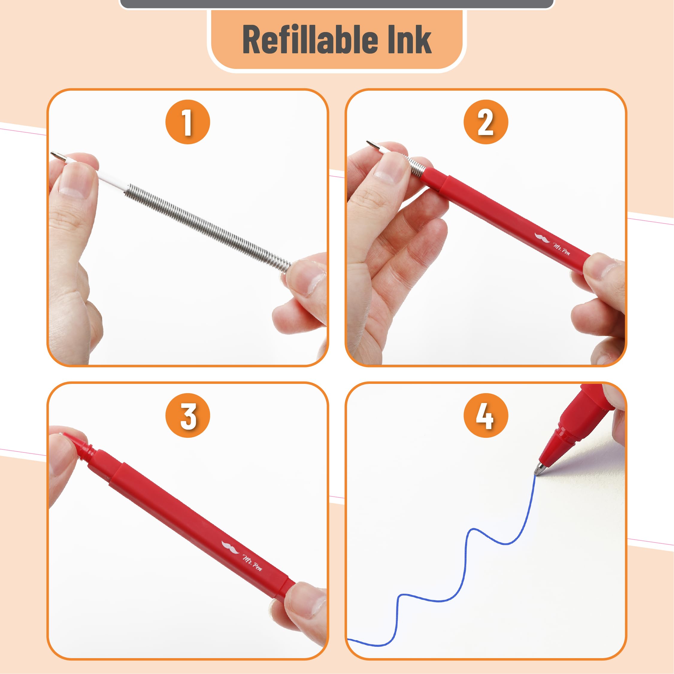 Mr Pen- Aesthetic Pens 10 Pack Blue Ink Fast Dry No Smear Bible Pens No Bleed Through 0 — view 5