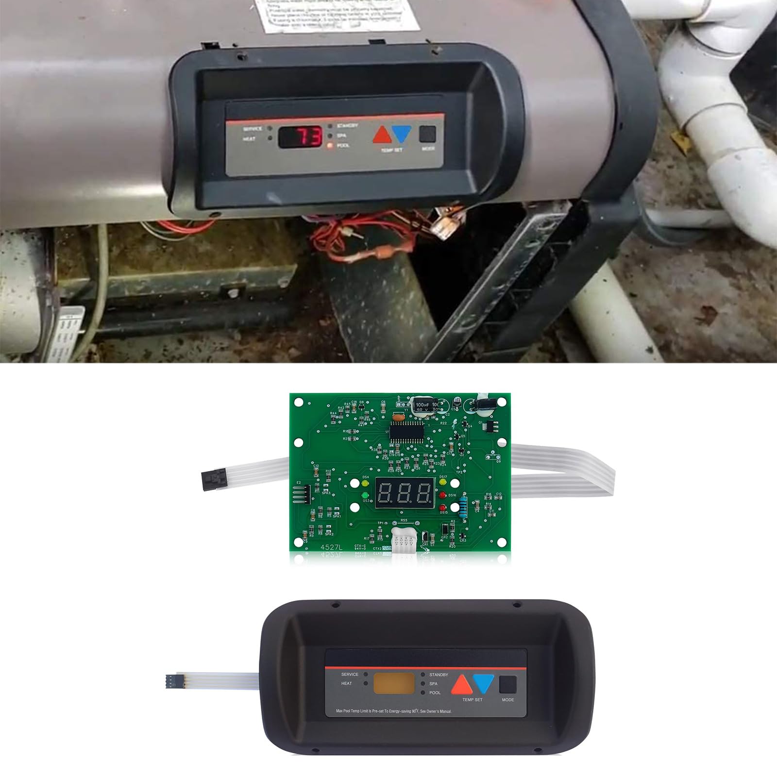 Claviers pour chauffage de piscine, fonctions rapides