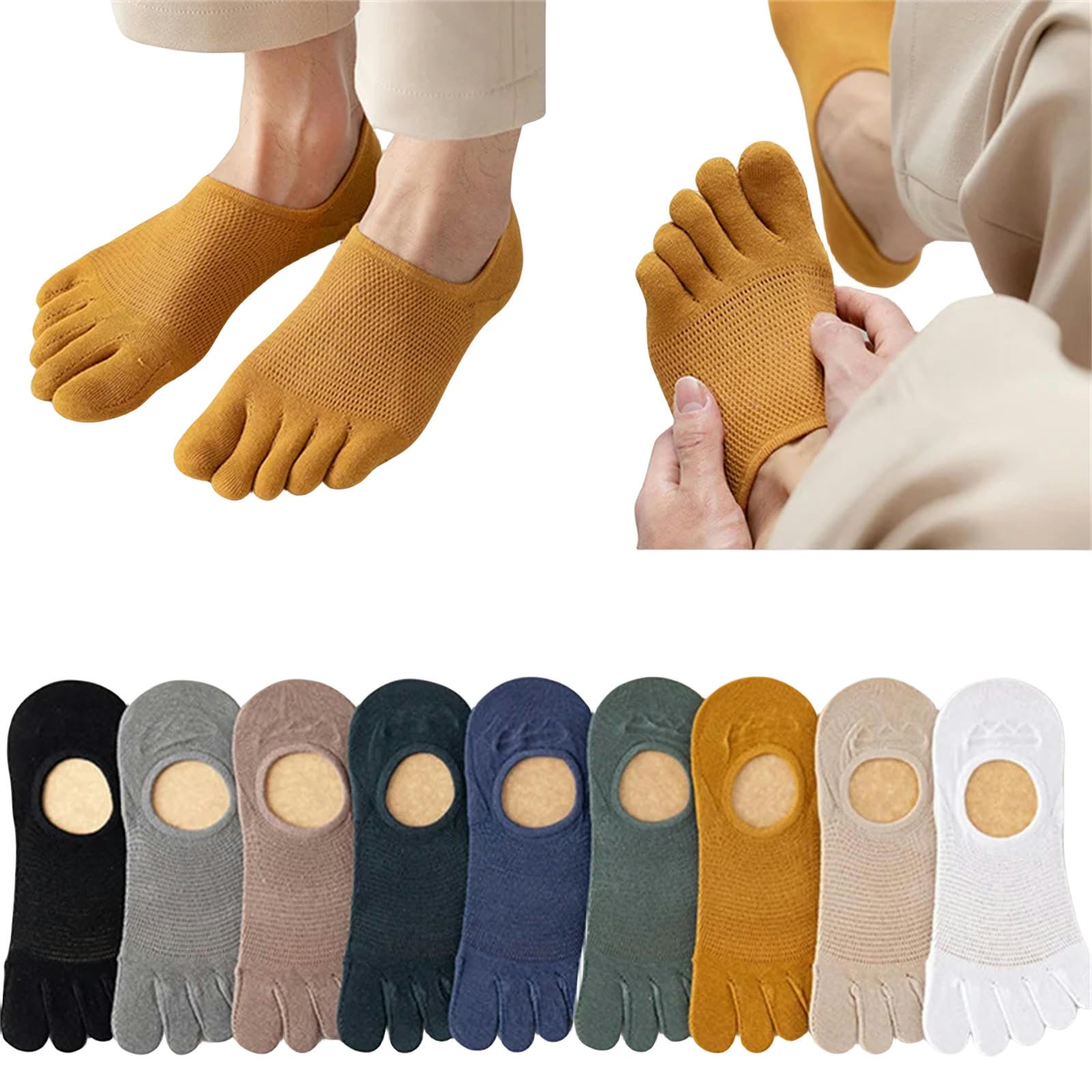 Calzini 3 Coppie Di Calzini Per Imbarcazione Per Il Sudore Aperto Della Moda Maschile.