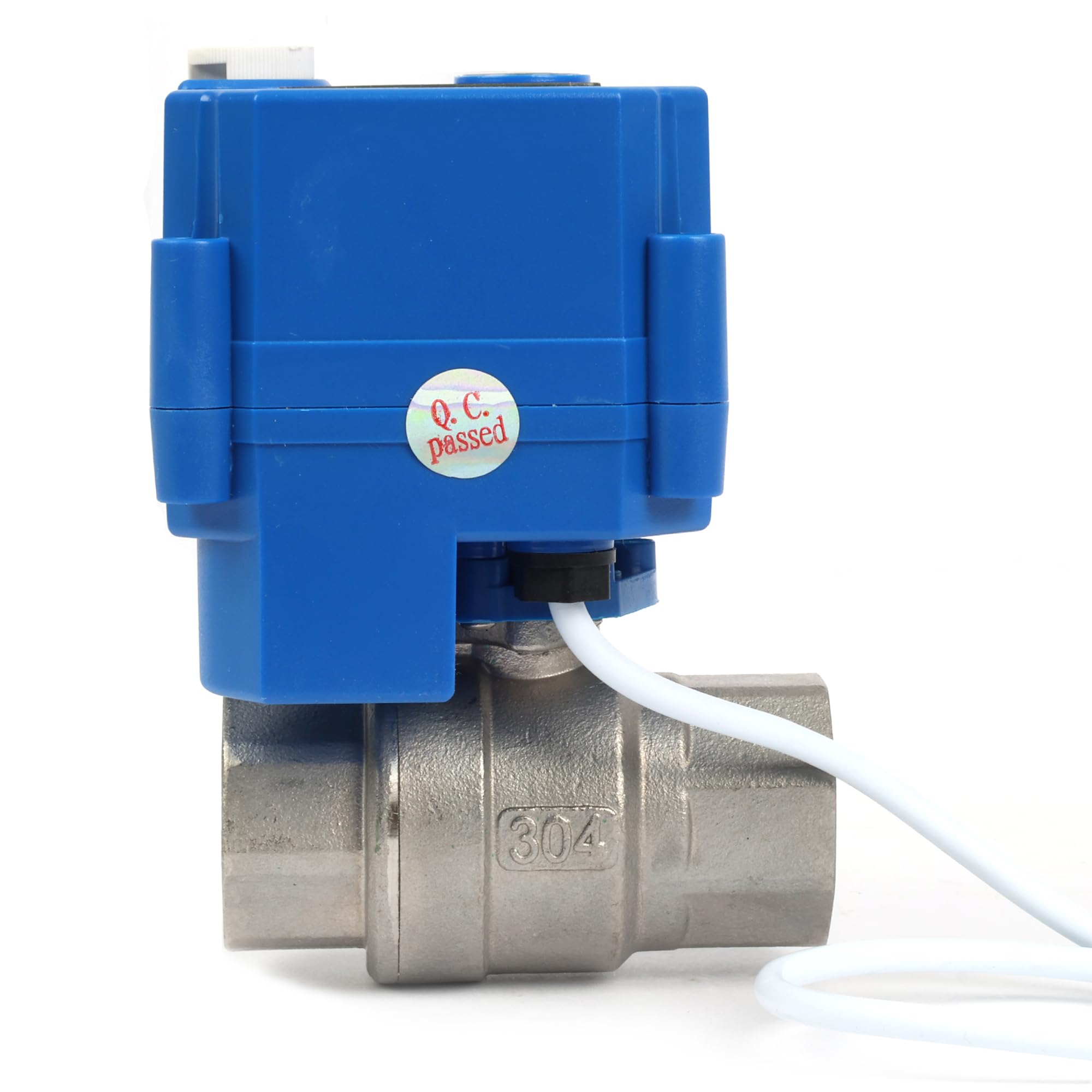 U.S. Solid Valvola a sfera motorizzata in acciaio inossidabile 3/4" - 85-265V AC, ritorno automatico 2 fili, comando manuale, normalmente aperta, porta completa
