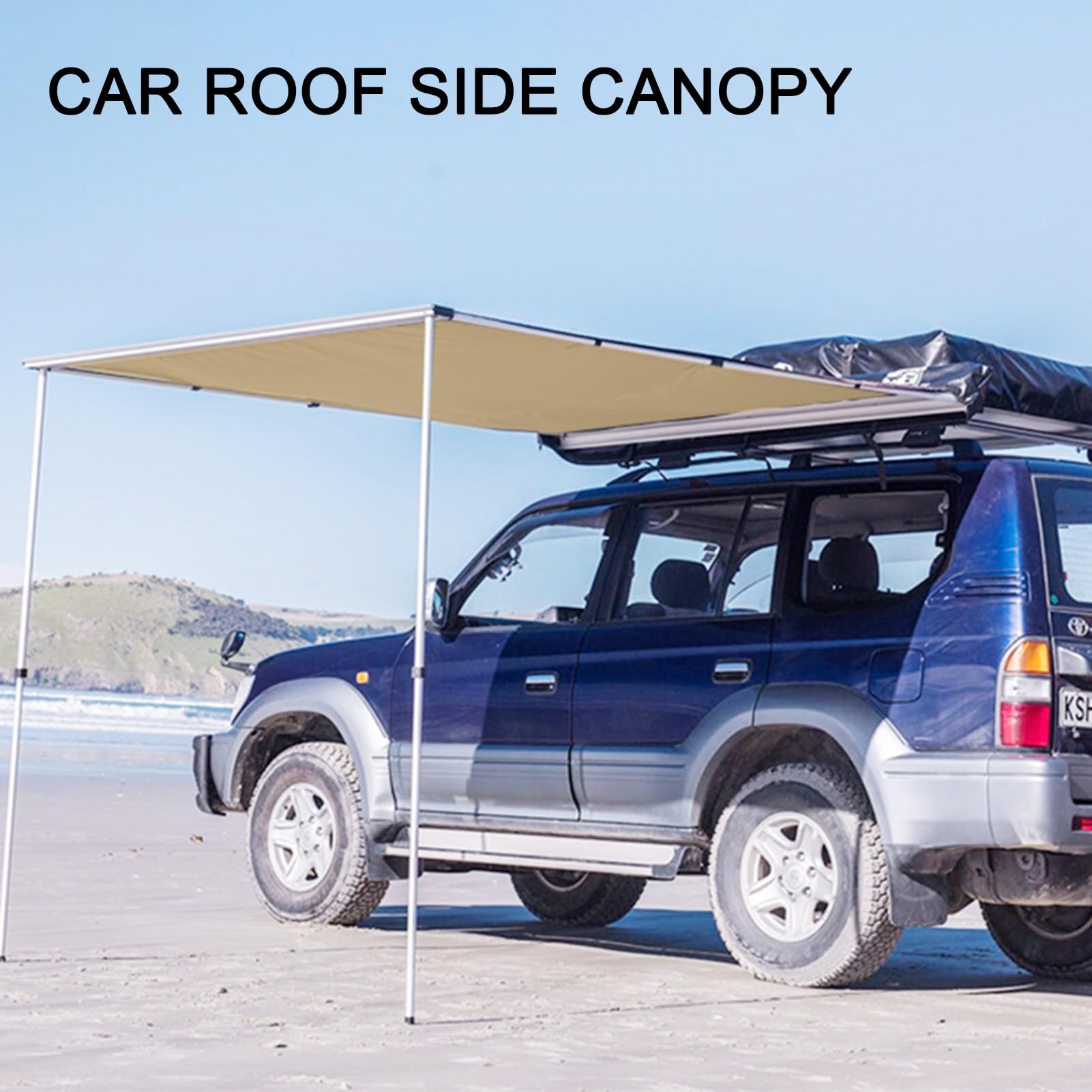 Toldo Camper Furgoneta Lateral, toldo impermeable para coche con panel de pared lateral, toldo extraíble para vehículos, altura ajustable,toldos para vehículos recreativos para SUV/camioneta/furgoneta