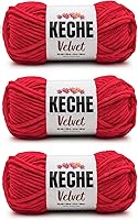 Vista 66 de Keche Hilo de terciopelo para ganchillo, manta de felpilla suave, voluminosa, hilo amigurumi, 3.53 oz (132 yardas), color menta