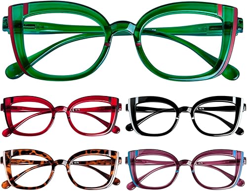 Miniatura 3 de Eyekepper Paquete de 5 lentes de lectura con diseño de ojo de gato para mujer + 1.25