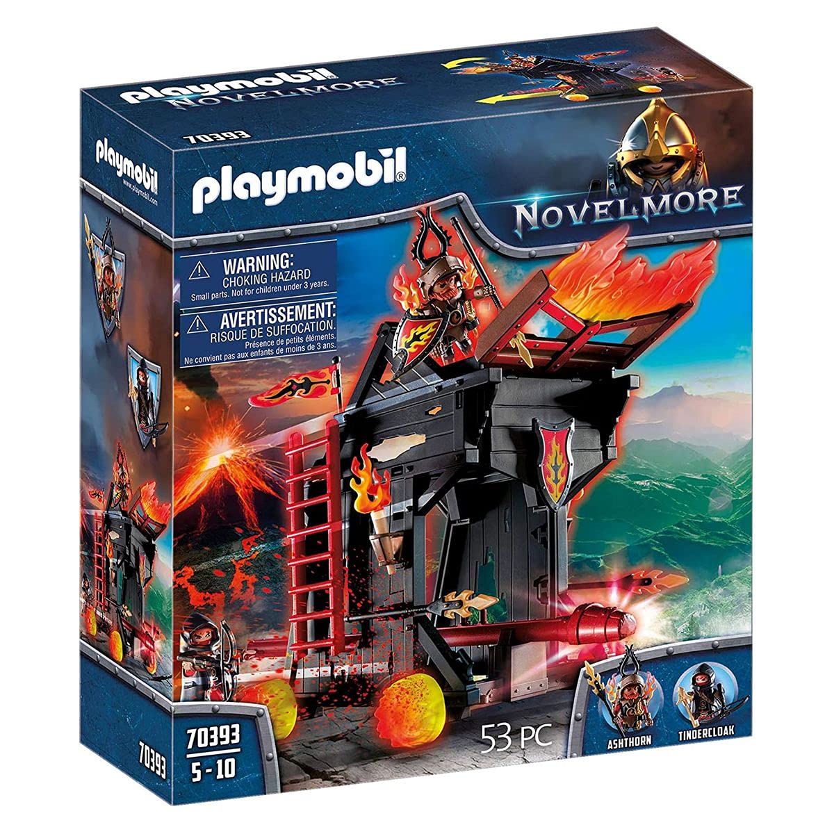 PLAYMOBIL Novelmore 70393, Torre d'assalto con Ariete di Burnham, dai 4 ai 10 Anni