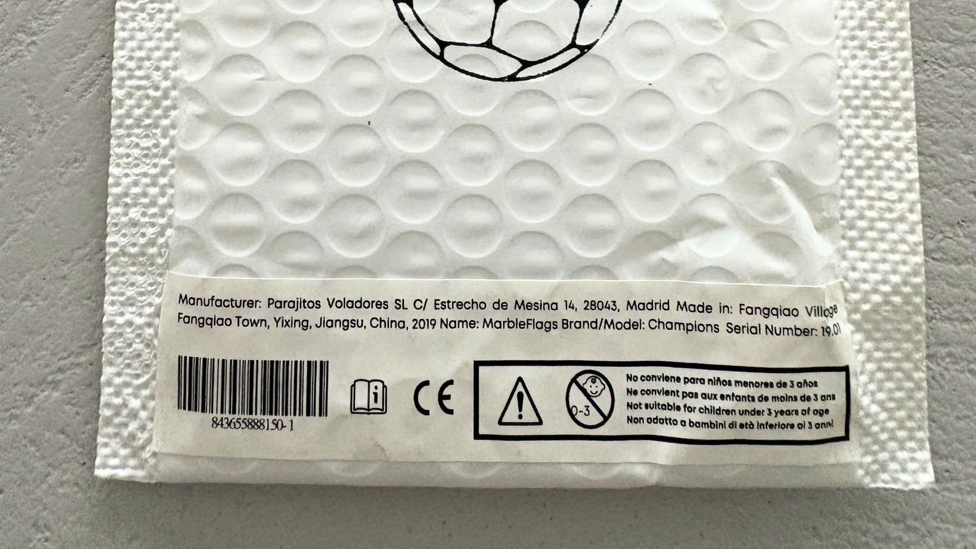 Lusso 20 Biglie di Cristallo per Bambini con Bandiere Paesi da Collezionare o Giocare con Circuiti di Biglie. Dimensioni 16 MM (collezione Champions)