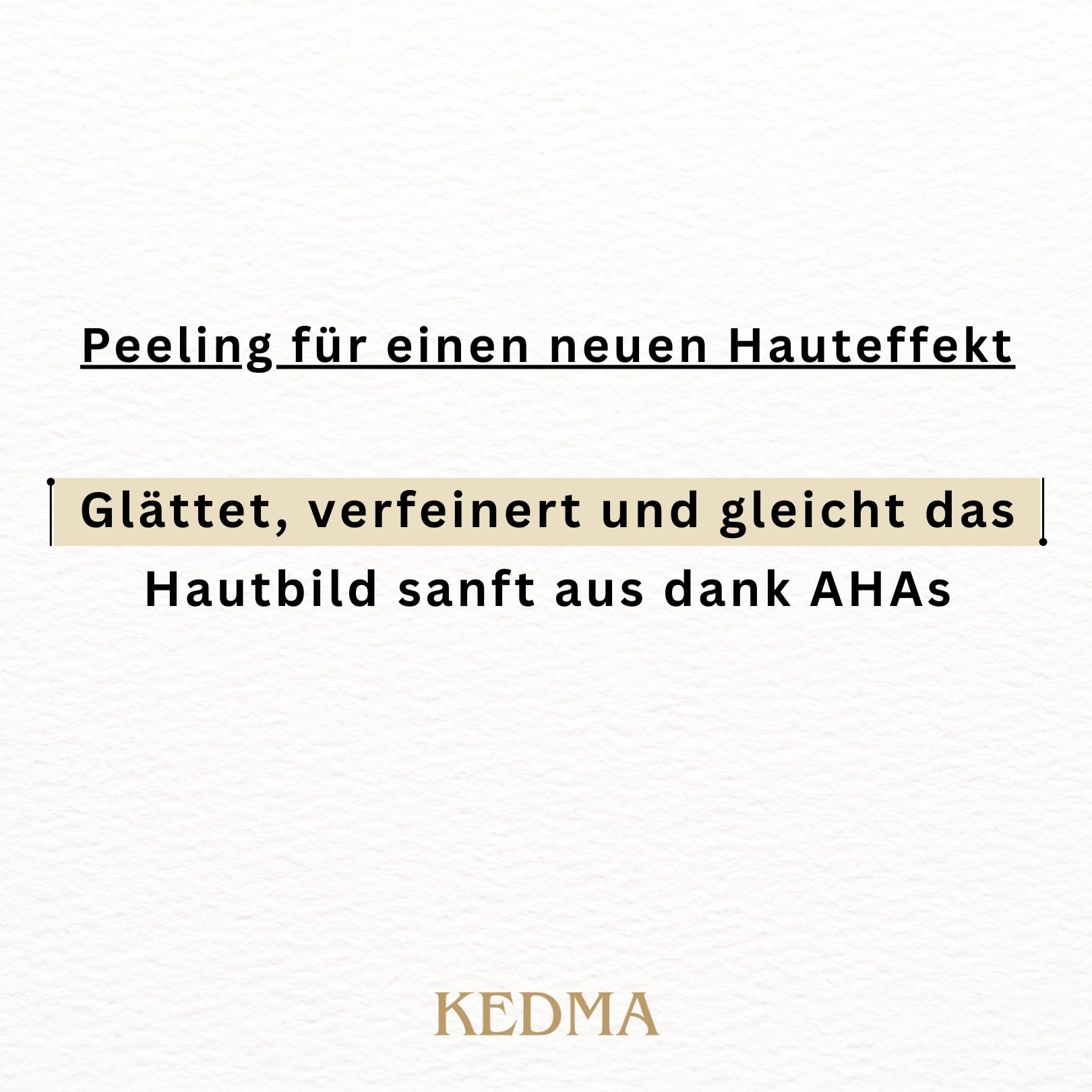 KEDMA - Aufhellender Peeling-Booster mit AHA - 50ml | AHA-Peeling-Booster exfoliert sanft, glättet die Hautstruktur und unterstützt einen ebenmäßigen, strahlenden Teint.