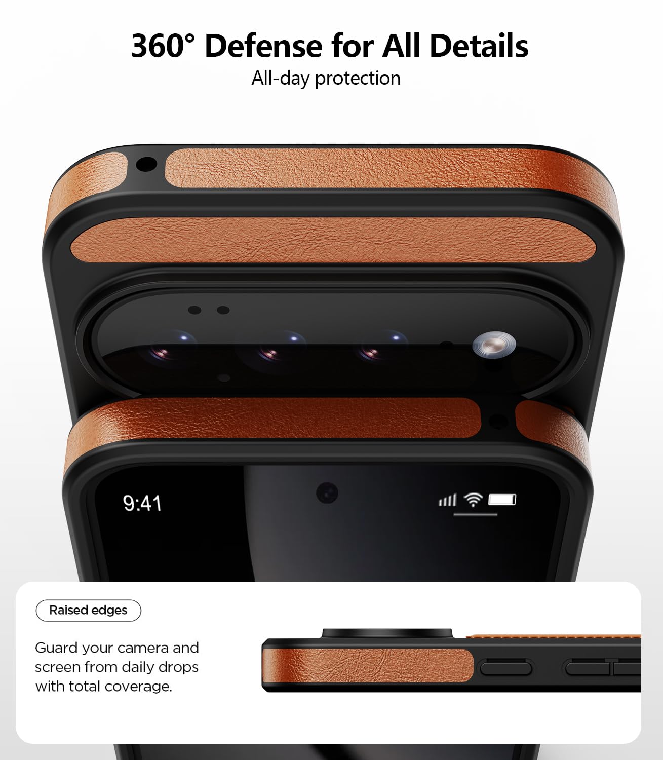 WTCASE Magnetico per Google Pixel 11 Pro Custodia in pelle con supporto, marrone | Supporto invisibile integrato, compatibile con Magsafe, protezione antiurto, vestibilità aderente, copertura con cavalletto
