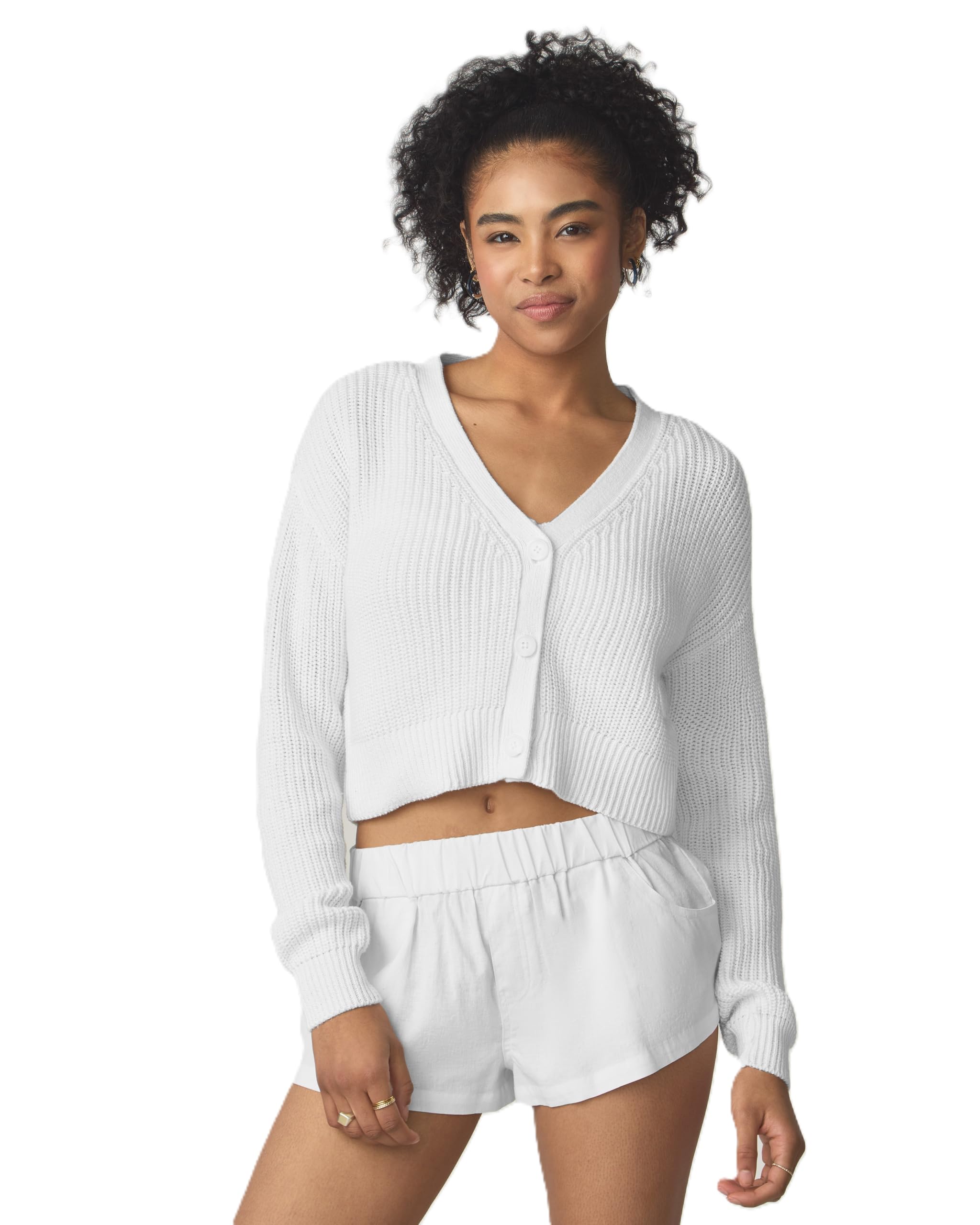 Florence by Mills Women's Bright Side Cropped Cardi Sweater