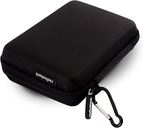 RadioShack Organizador de cables pequeño estuche de viaje, organizador de bolsas para cables de carga de teléfono, cables HDMI y más, color negro