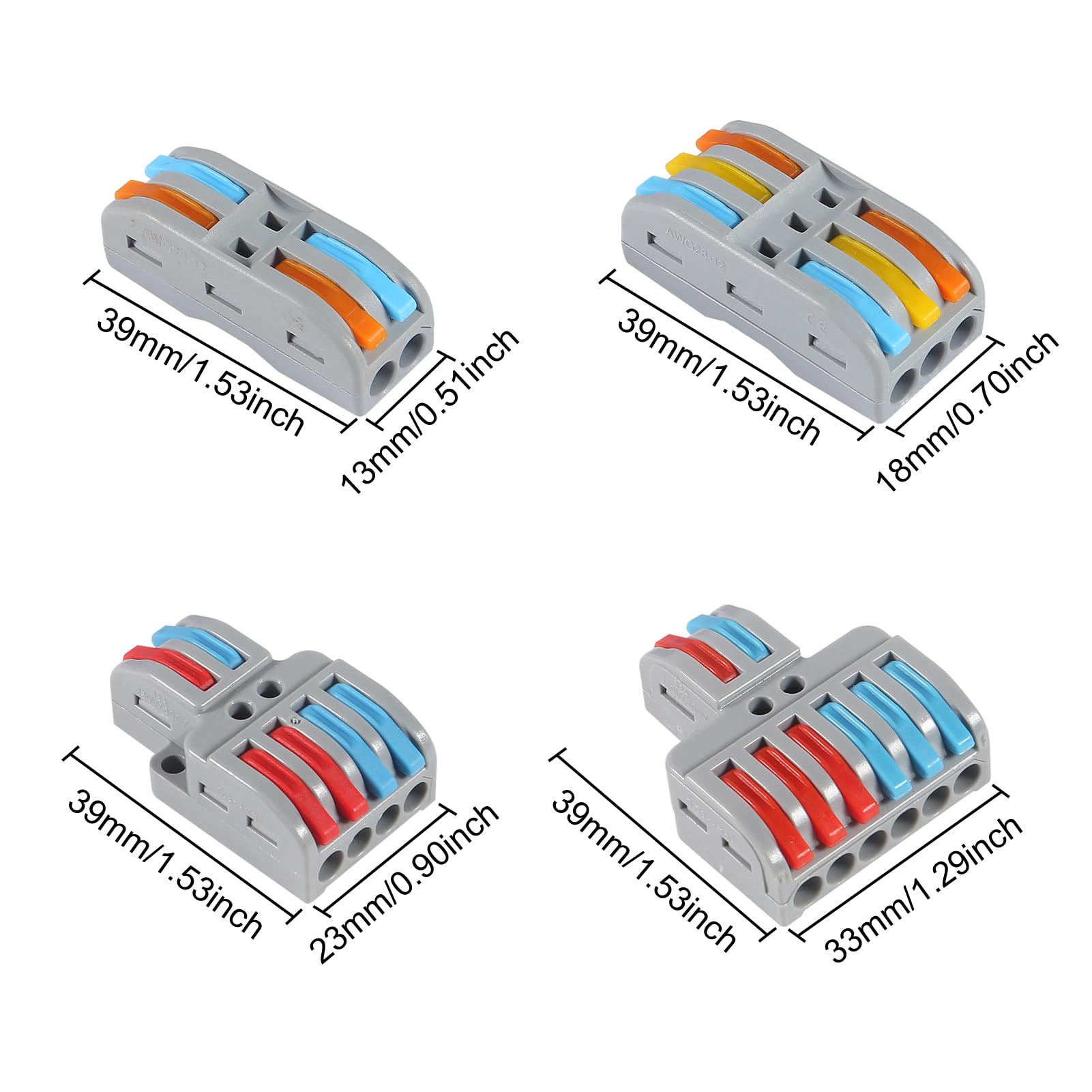 AITRIP 65pcs DIY splicing connectors Kits,Lever Wire Connectors - Image 3