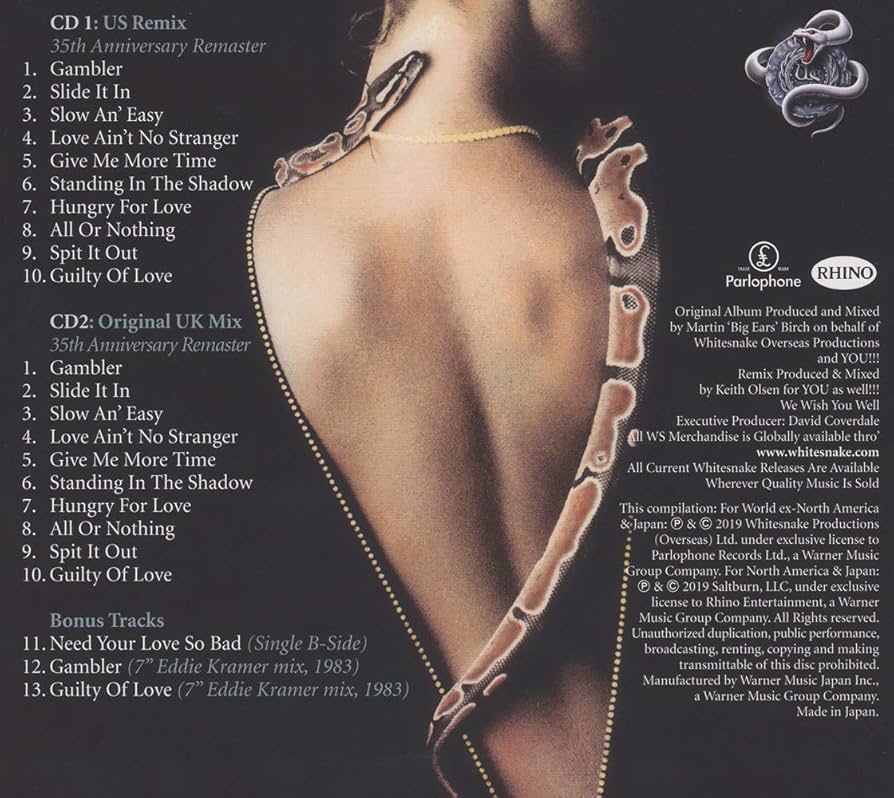 洋楽 Whitesnake Slide It In 30th Anniversary 洋楽 Whitesnake Slide It In 30th Anniversary Amazon.com