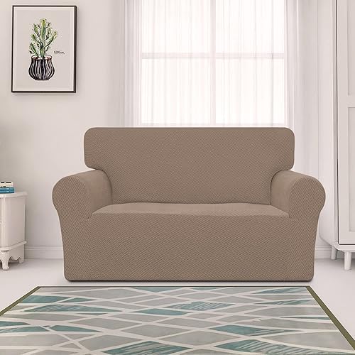 Vista 93 de Easy-Going Funda de sofá reclinable de jacquard elástico, suave de 4 piezas, con lazo elástico, protector de muebles lavable para niños, mascotas