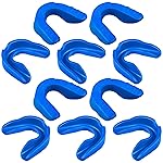 10 Pcs Sport Mouth Guards Gum Teeth Armor Game Guard for Boxing Basketball Football Hockey Karate Basketball Rugby Match (Lake Blue)