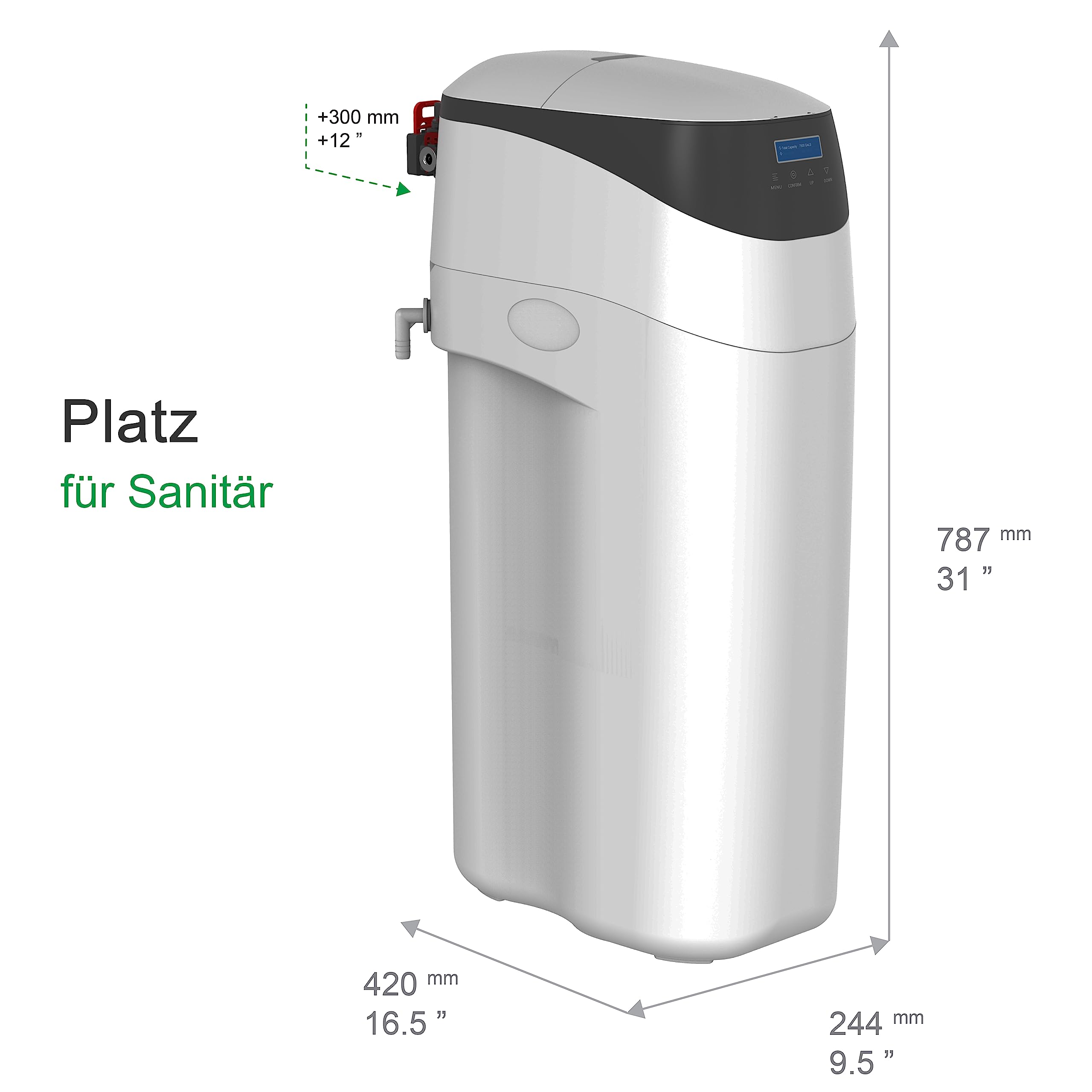 Water2Buy EASY Model Y Wasserenthärter | W2BMY Mittelgroßer Premium-Wasserenthärter