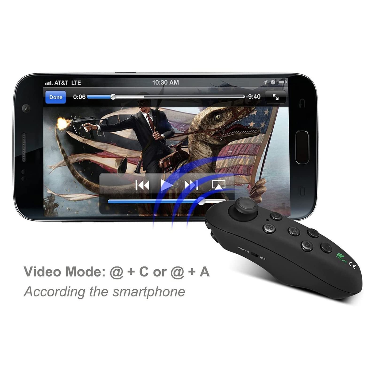 Generico Controller VR,Telecomando VR, Telecomando Wireless per Telefono Cellulare, Telecomando per Joystick con otturatore per Fotocamera Selfie per PC da Gioco, Tablet, Laptop, Smartphone