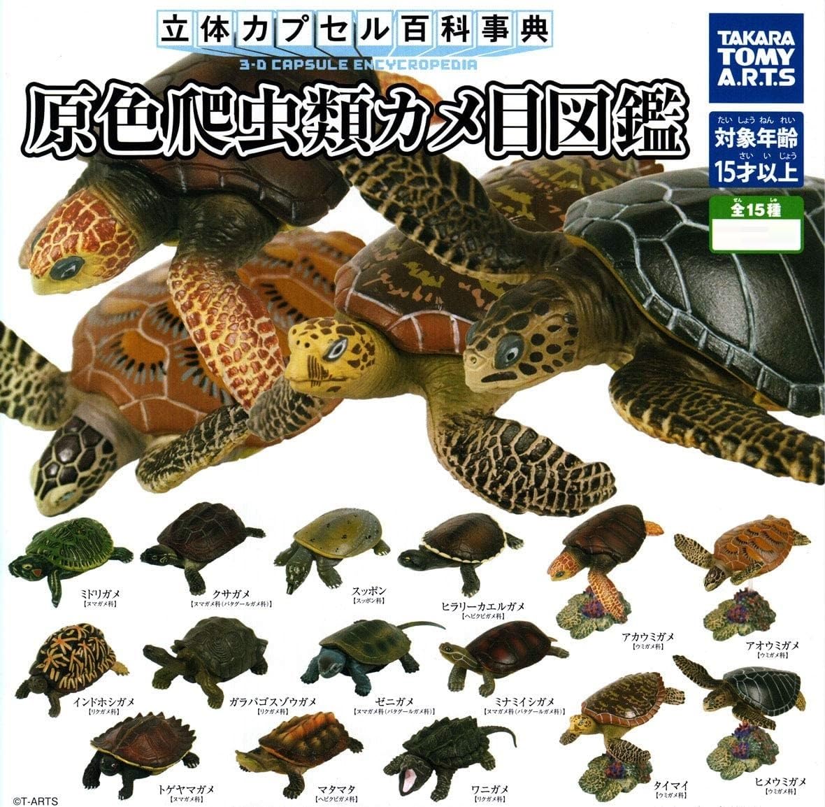 Amazon | 立体カプセル百科事典 原色爬虫類カメ目図鑑 4種 6個