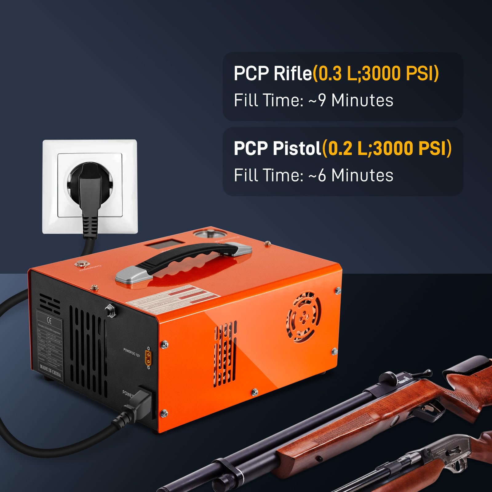 GOYOJO 4500 PSI Air Compressor - Fast Fill PCP -3