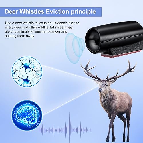 Miniatura 4 de Frienda 10 silbatos de ciervo para vehículos activados por el viento, advertencia ultrasónica de ciervos, silbatos evitan colisiones, dispositivos