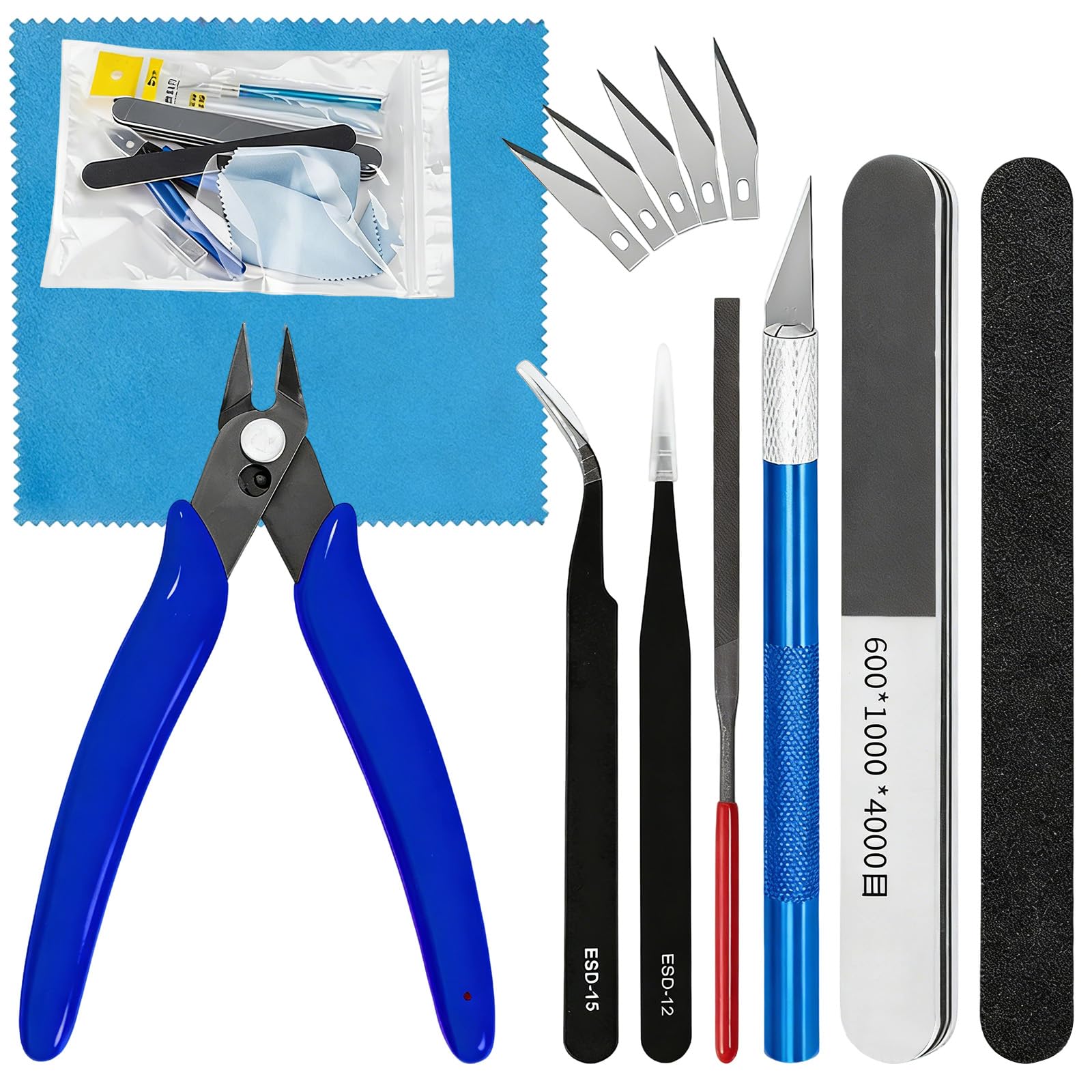  Models Making Tools Kit, Basic Craft Set with Storage Box, Model Tool Kit for Cars, RV,Airplanes, Building Repairing, Model Assemble