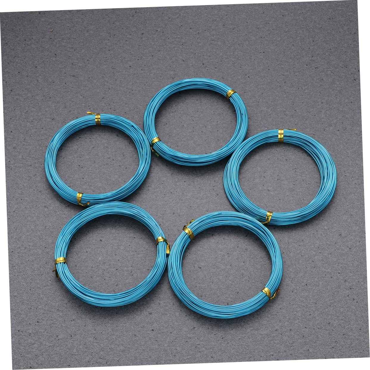 IWOWHERO 1mm Aluminum Wire Roll (5 Rolls) 10m Each Dark Perfect for Bonsai Craft Jewelry Making and DIY