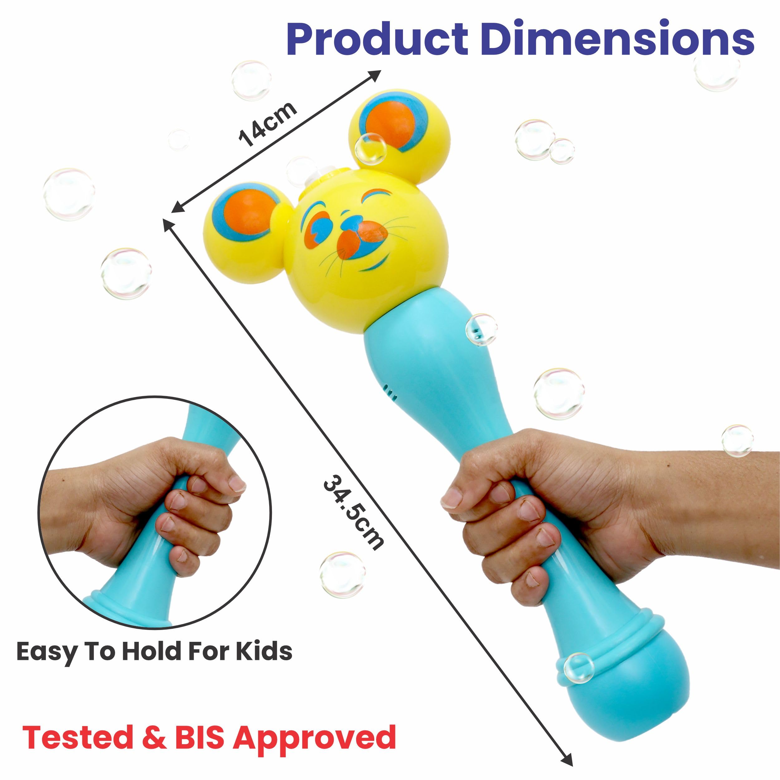 Aditi Toys Cat Face Bubble Machine Toy for Kids, Automatic Bubble Blower with Light, Bubble Blast Includes 100ml Bubble Solution, Outdoor & Indoor Play for Boys Girls, Above 3+ Age (Blue)