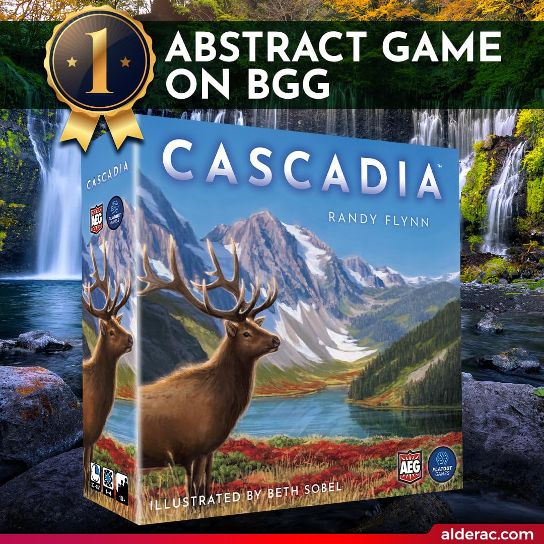 Lucky Duck Games - Cascadia, französische Version, Brettspiel, Brettspiel, ab 10 Jahren, 1 bis 4 Spieler, 30-45 Minuten